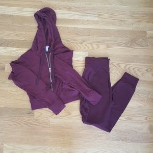 Maroon Jogger Set